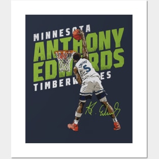 Anthony Edwards Minnesota Slant Posters and Art